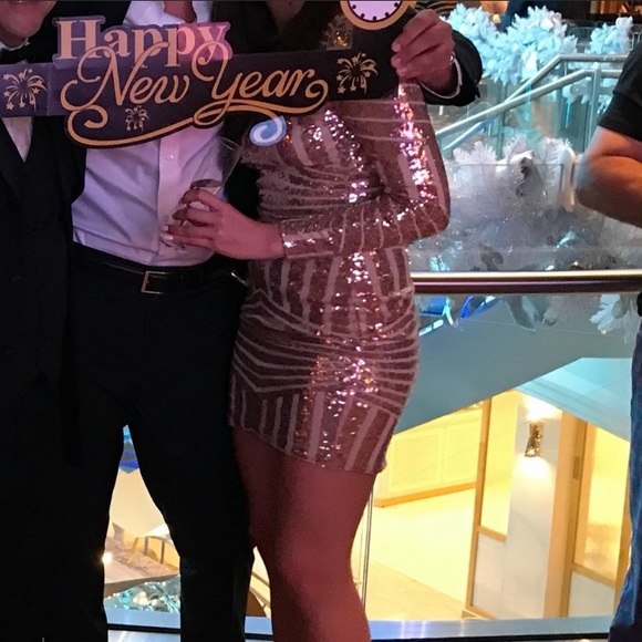 Huge Flash Sale Rose Gold Festive Dress Size Small - Picture 4 of 4